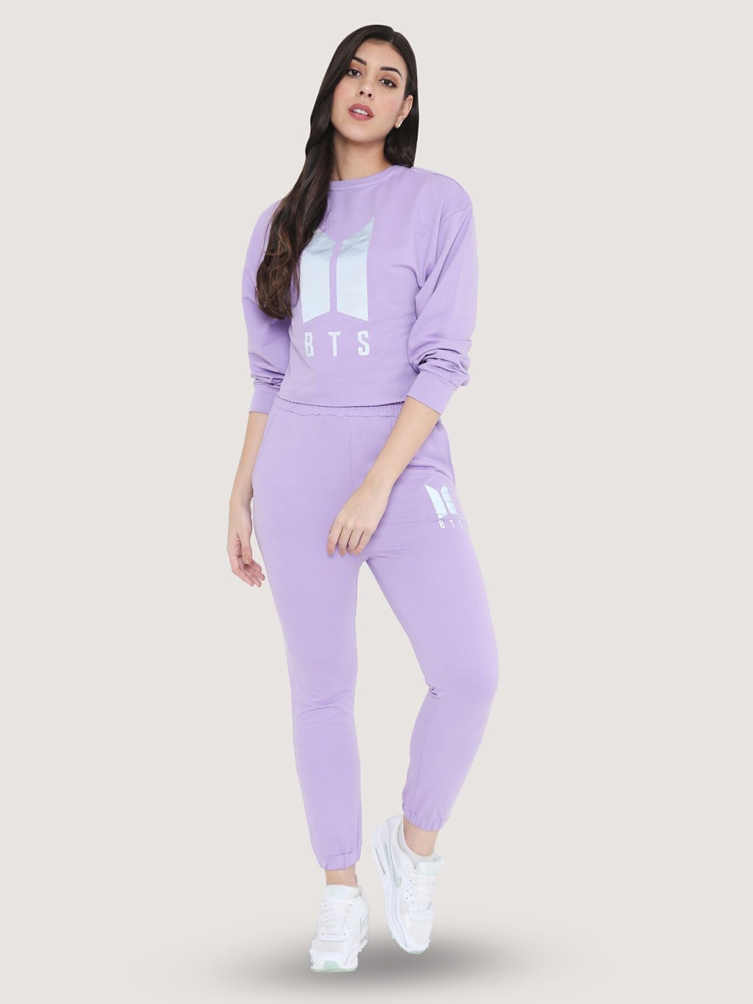 

BLANCD BTS Printed Sweatshirt & Jogger Co-Ords, Purple
