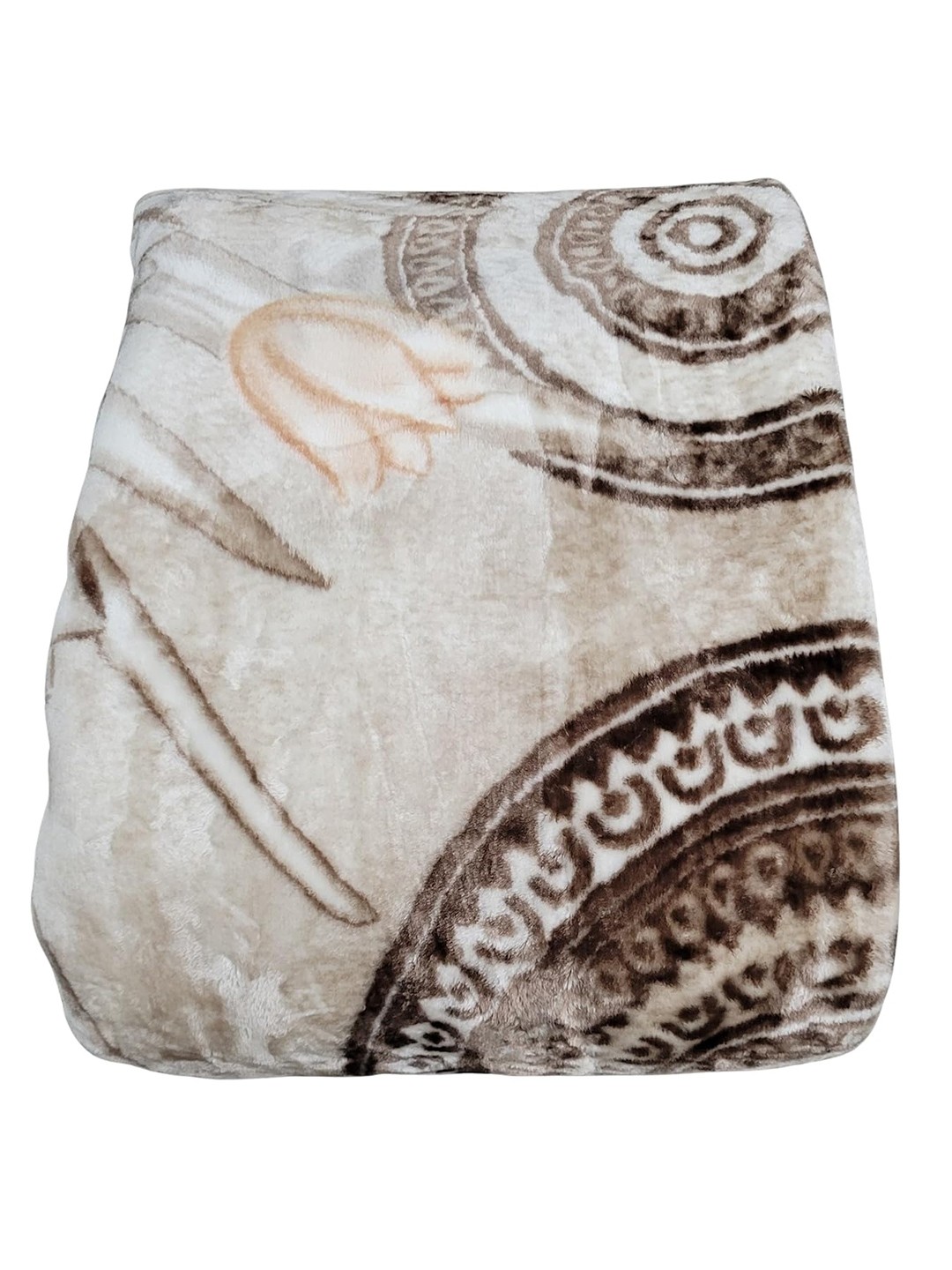

Signature Beige Floral Heavy Winter Double Bed Blanket