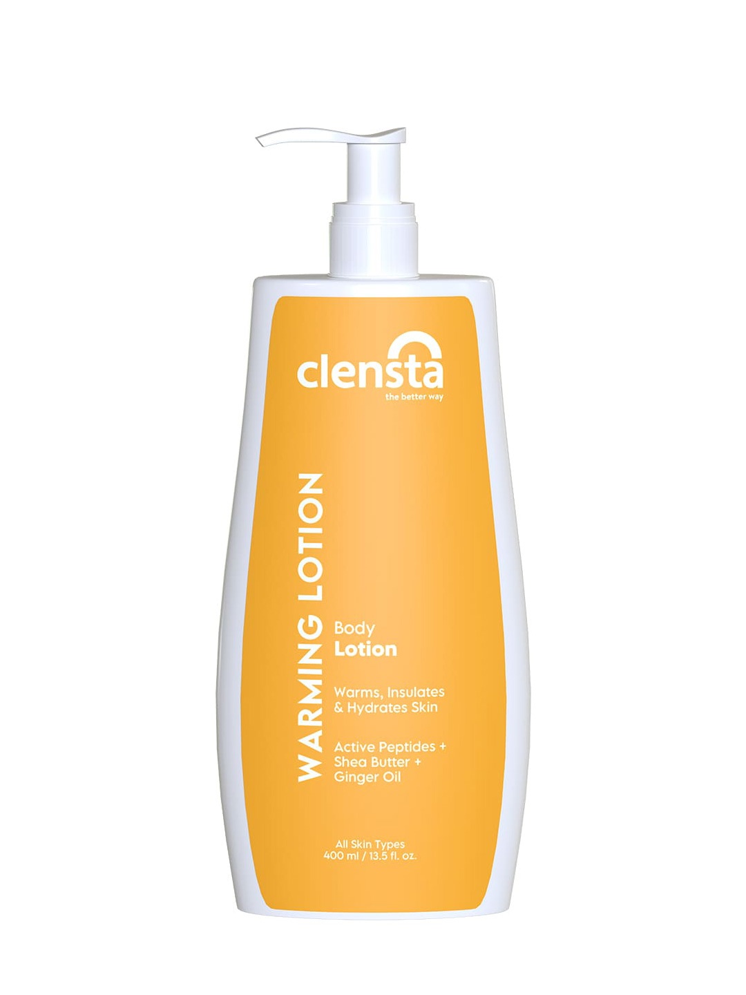 

Clensta Warming Body Lotion with Ginger Oil & Shea Butter - 400 ml, Yellow