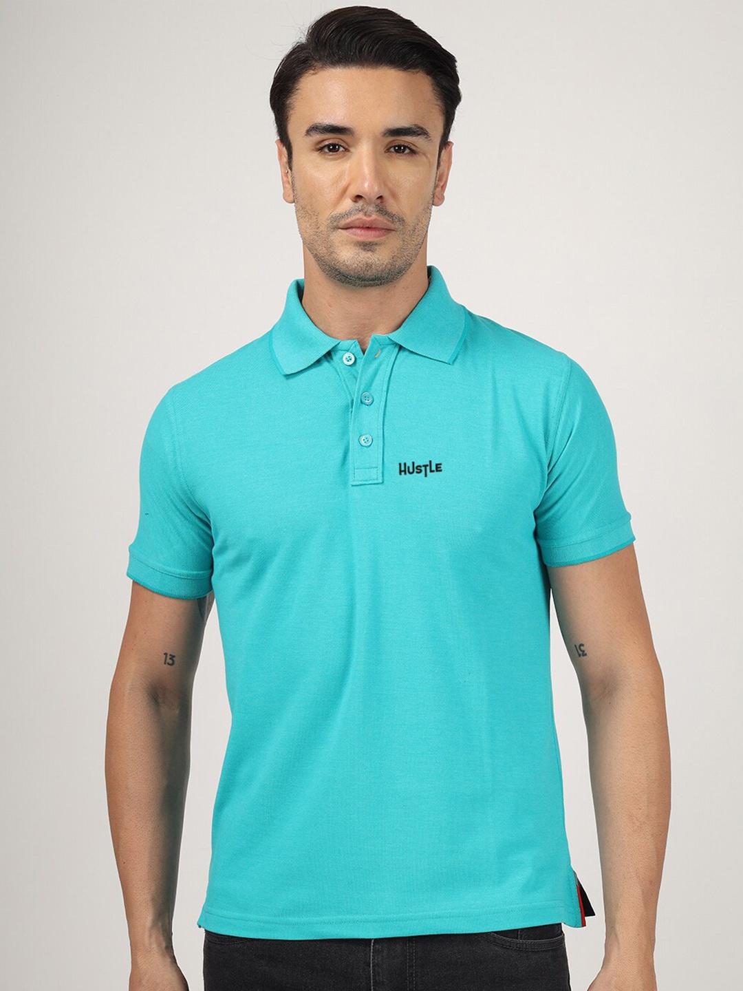 

Greylongg Richard Paadler Polo Collar T-shirt, Blue