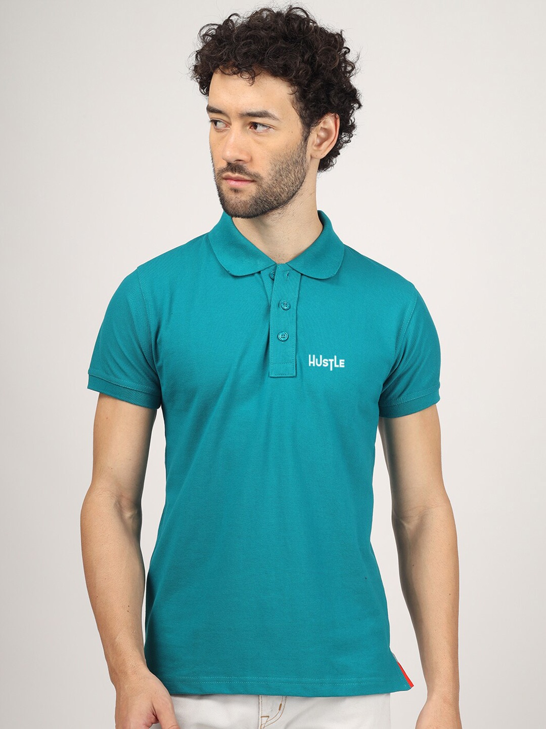 

Greylongg Richard Paadler Polo Collar T-shirt, Teal