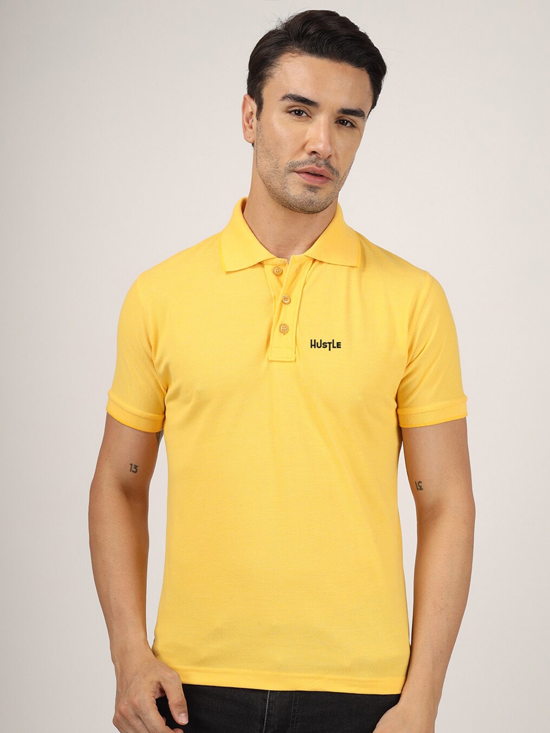 

Greylongg Richard Paadler Polo Collar T-shirt, Yellow