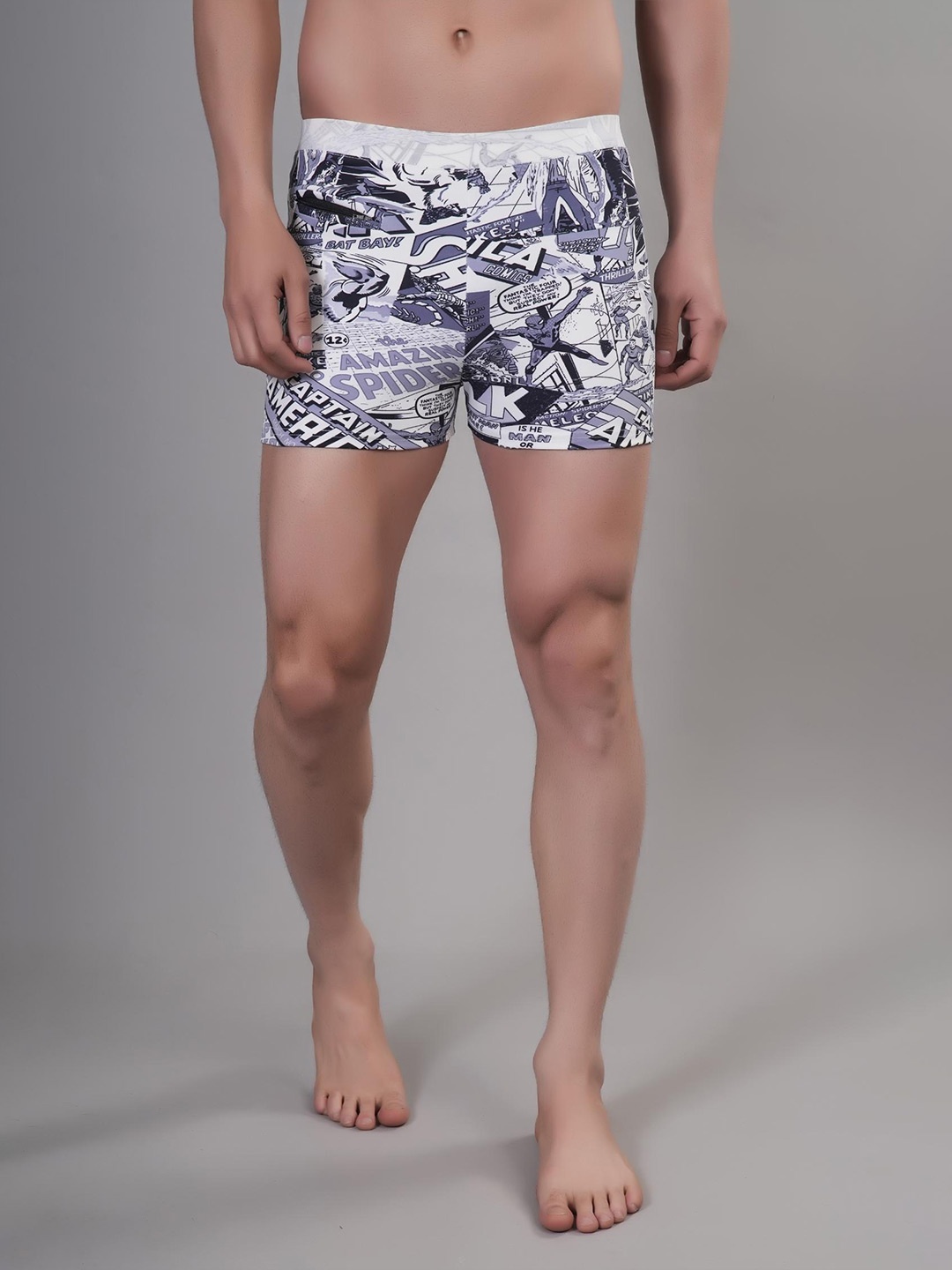

Apraa & Parma Men Printed Slim Fit Swim Shorts, Black