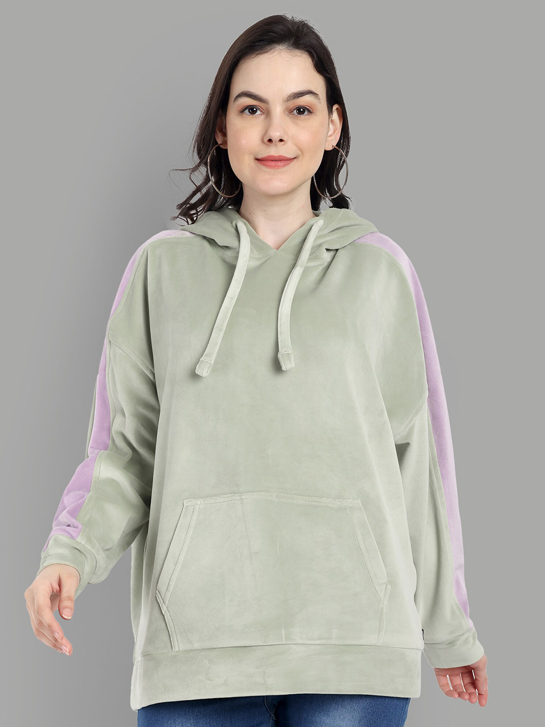 

The Roadster Lifestyle Co. Oversized-Fit Hooded Pullover, Green