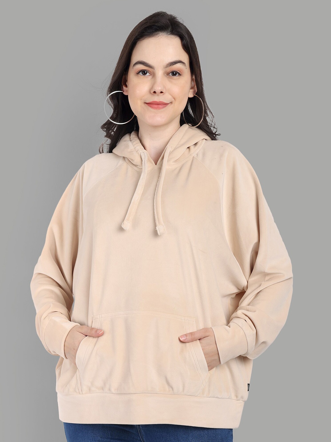 

The Roadster Lifestyle Co. Oversized-Fit Hooded Pullover, Beige