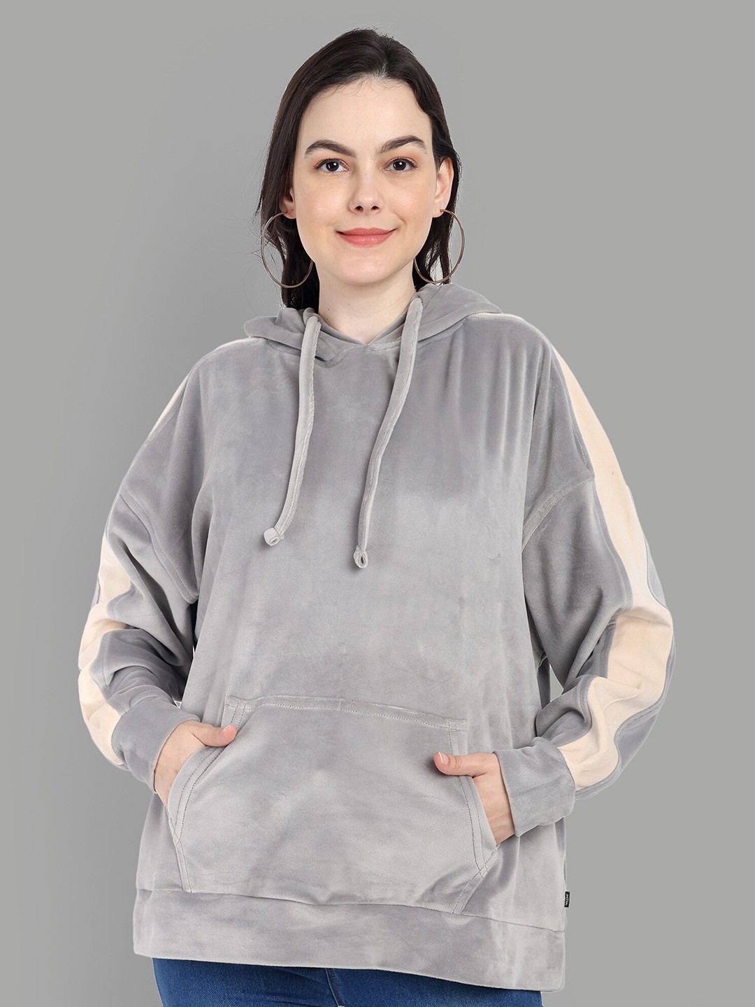 

The Roadster Lifestyle Co. Oversized-Fit Hooded Pullover, Grey