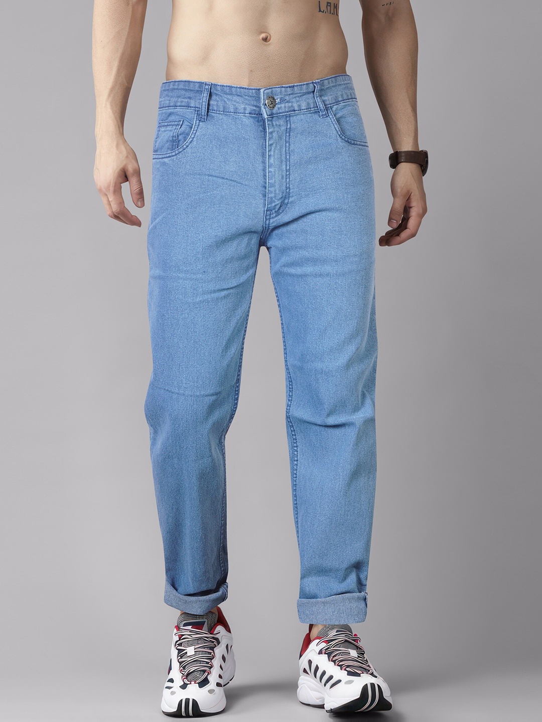 

Jb Just BLACK Men Urban Slim Acid Wash Stretchable Cotton Jeans, Blue