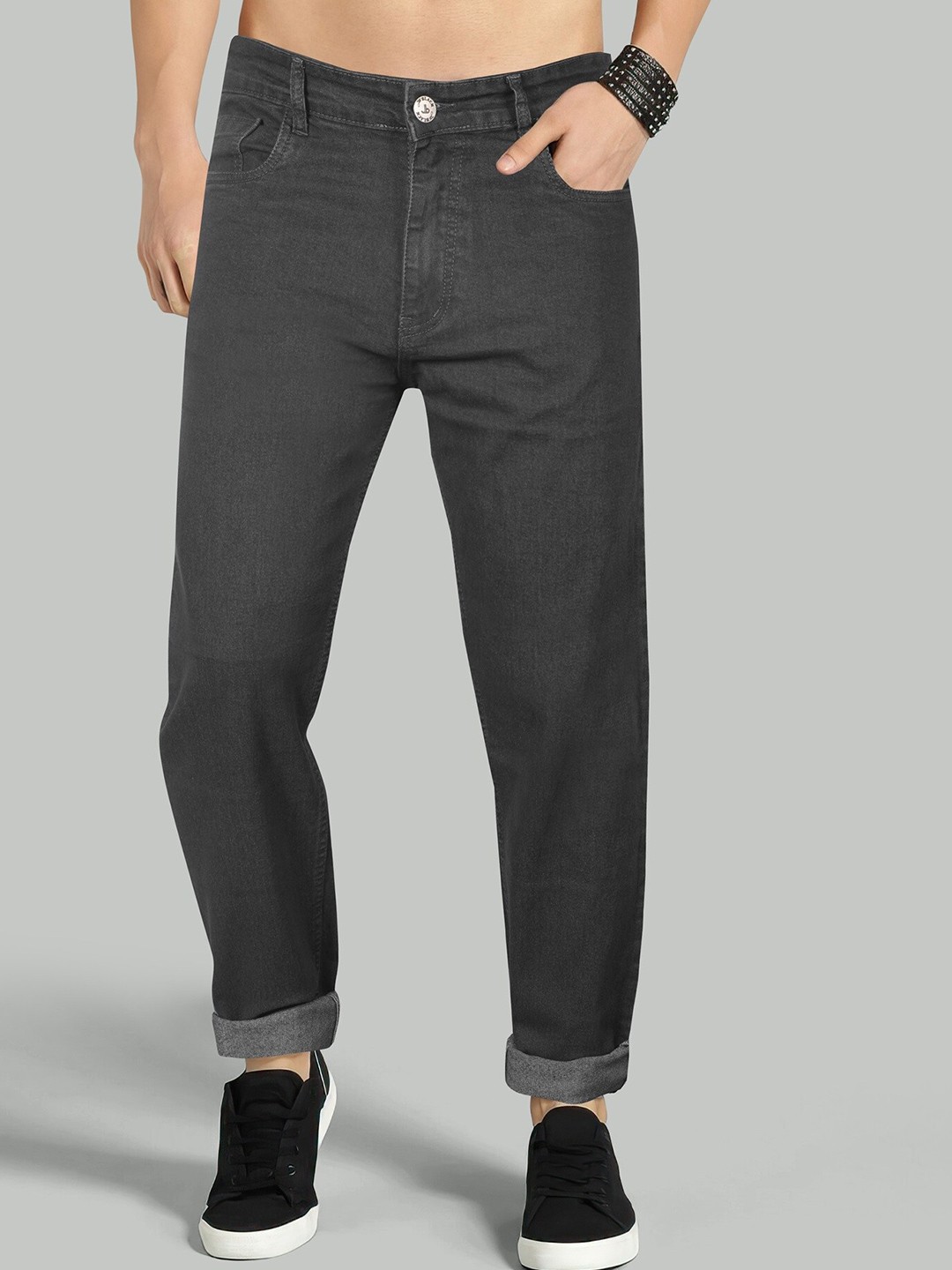 

Jb Just BLACK Men Urban Slim Clean Look Acid Wash Cotton Stretchable Jeans, Grey