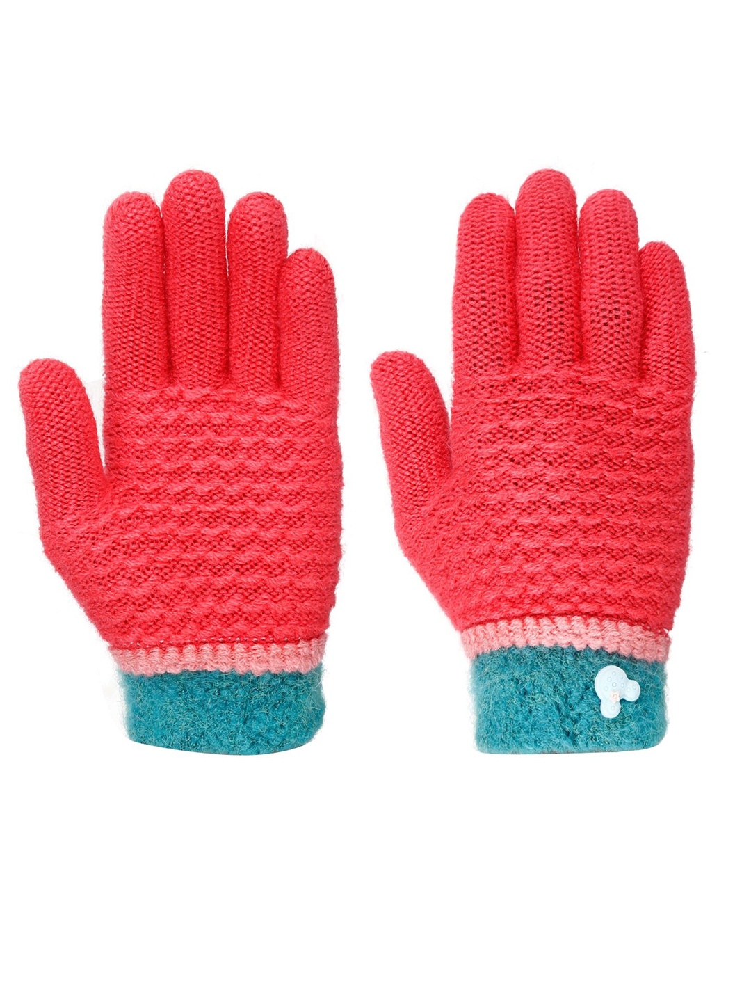 

FabSeasons Unisex Kids Patterned Winter Gloves, Pink