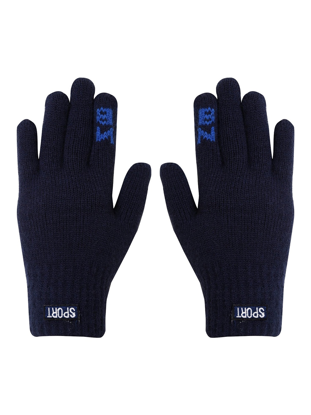 

FabSeasons Kids Acrylic Wool Winter Gloves, Navy blue