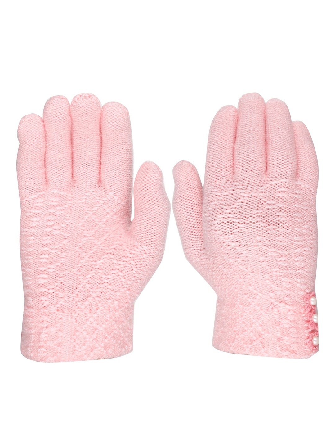 

FabSeasons Kids Patterned Winter Gloves, Pink