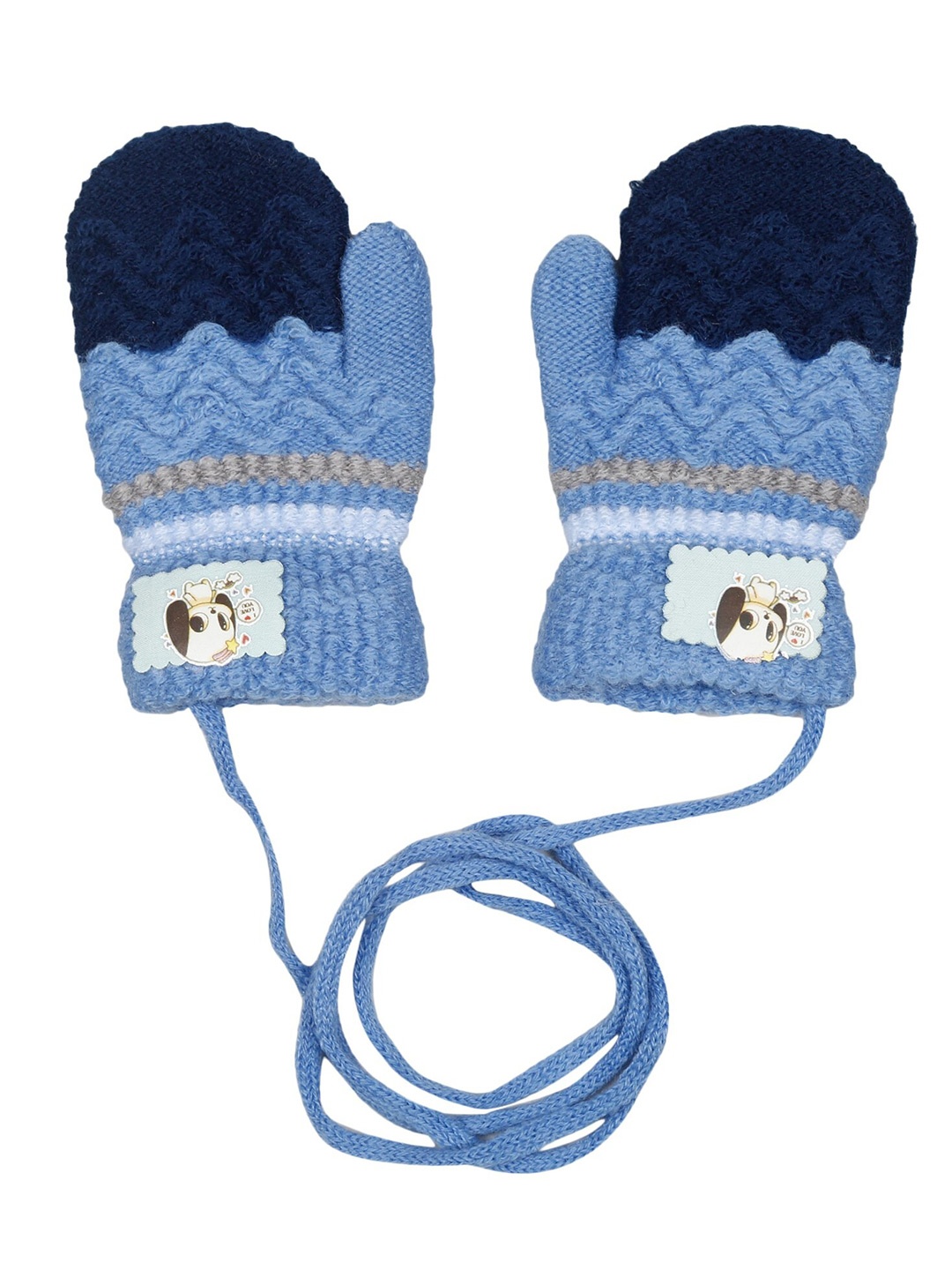 

FabSeasons Kids Patterned Winter Gloves, Blue