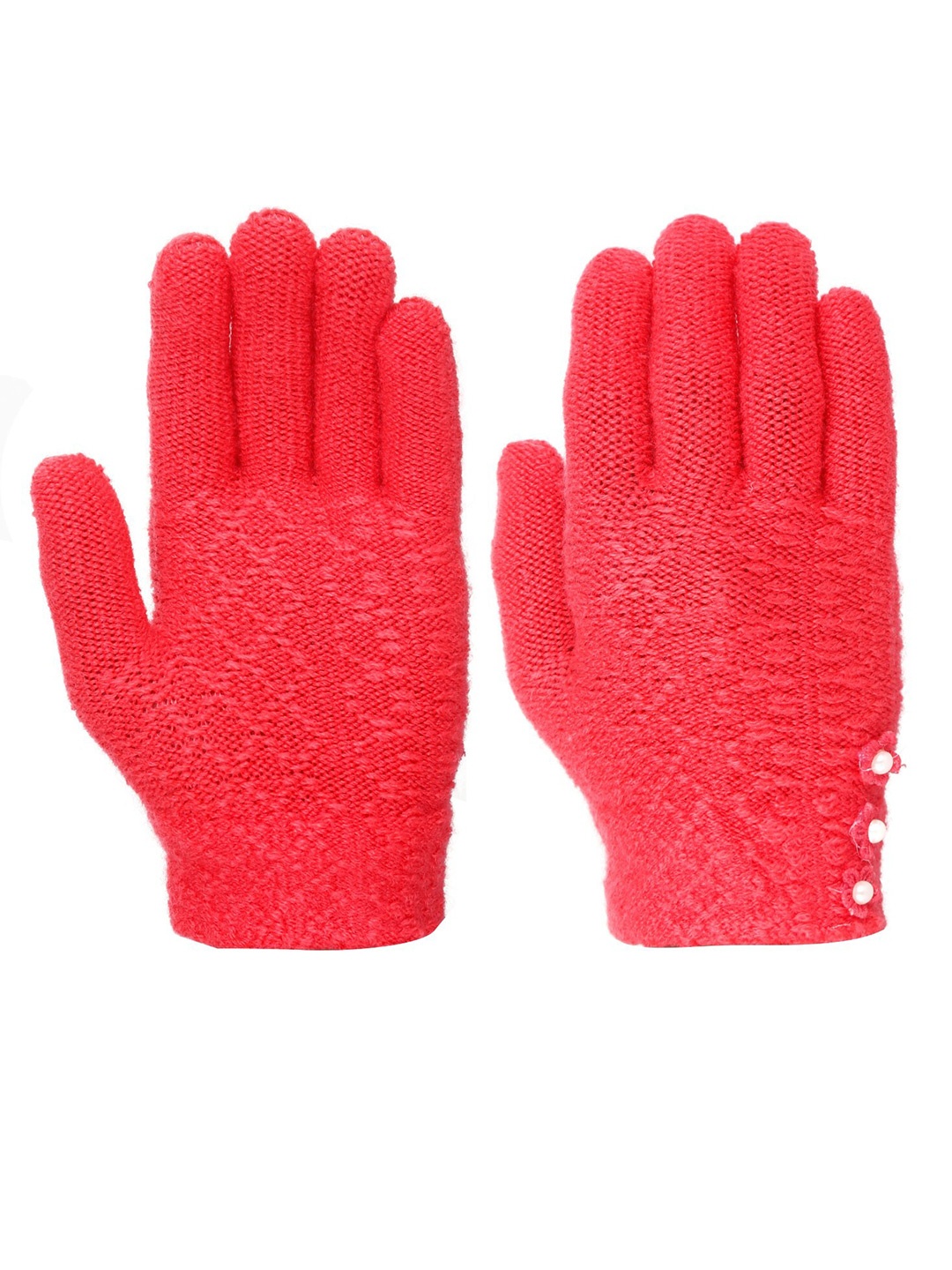 

FabSeasons Kids Patterned Winter Gloves, Red