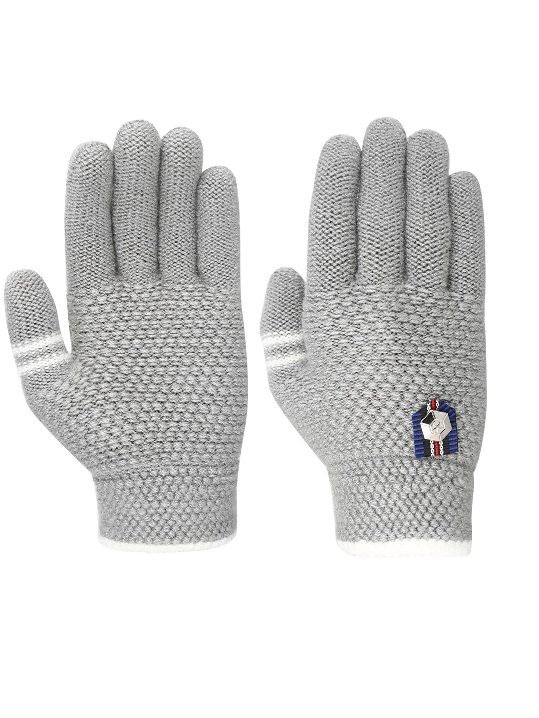 

FabSeasons Kids Patterned Acrylic Wool Winter Gloves, Grey