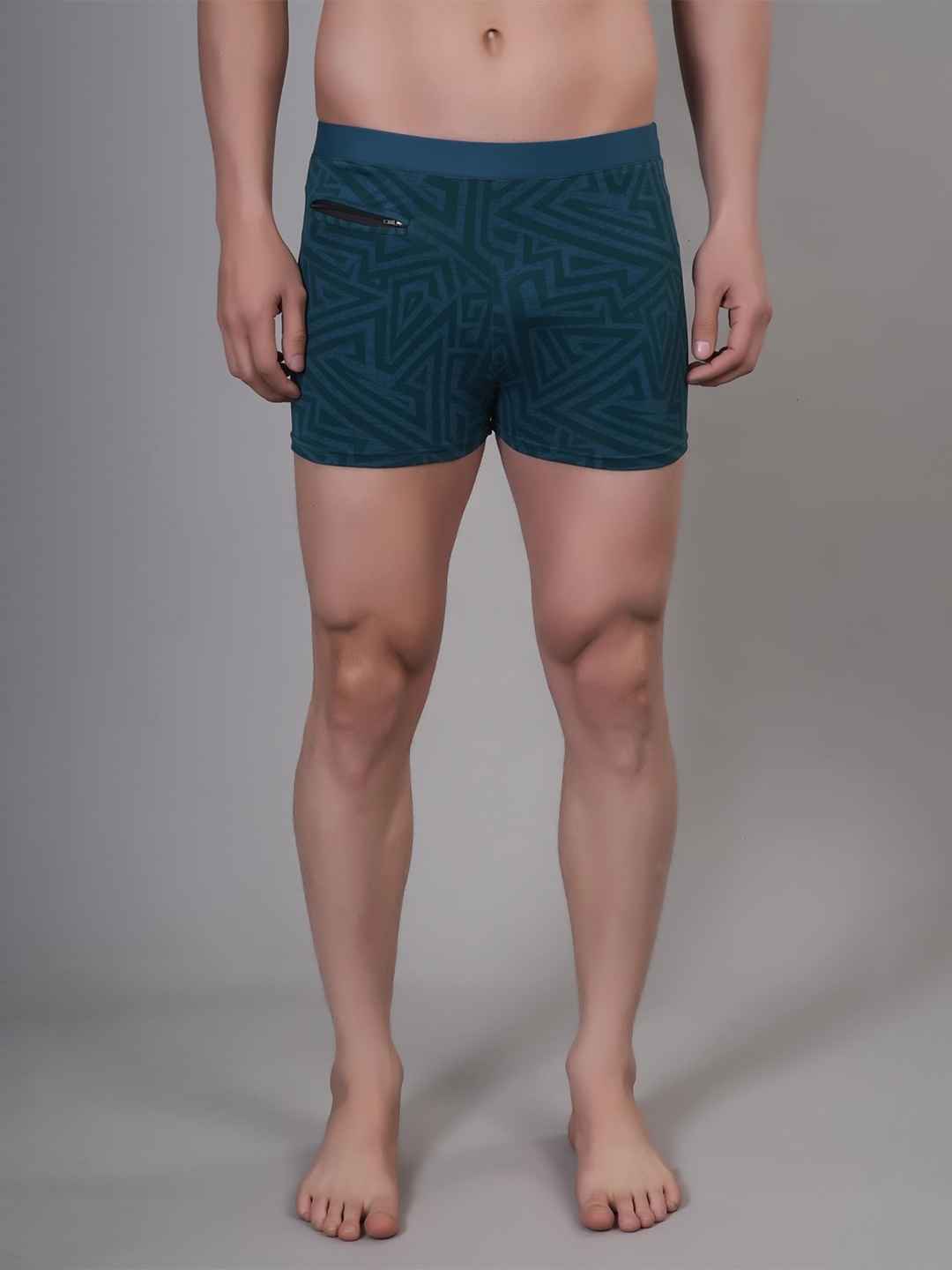 

Apraa & Parma Men Printed Slim-Fit Swim Shorts, Navy blue