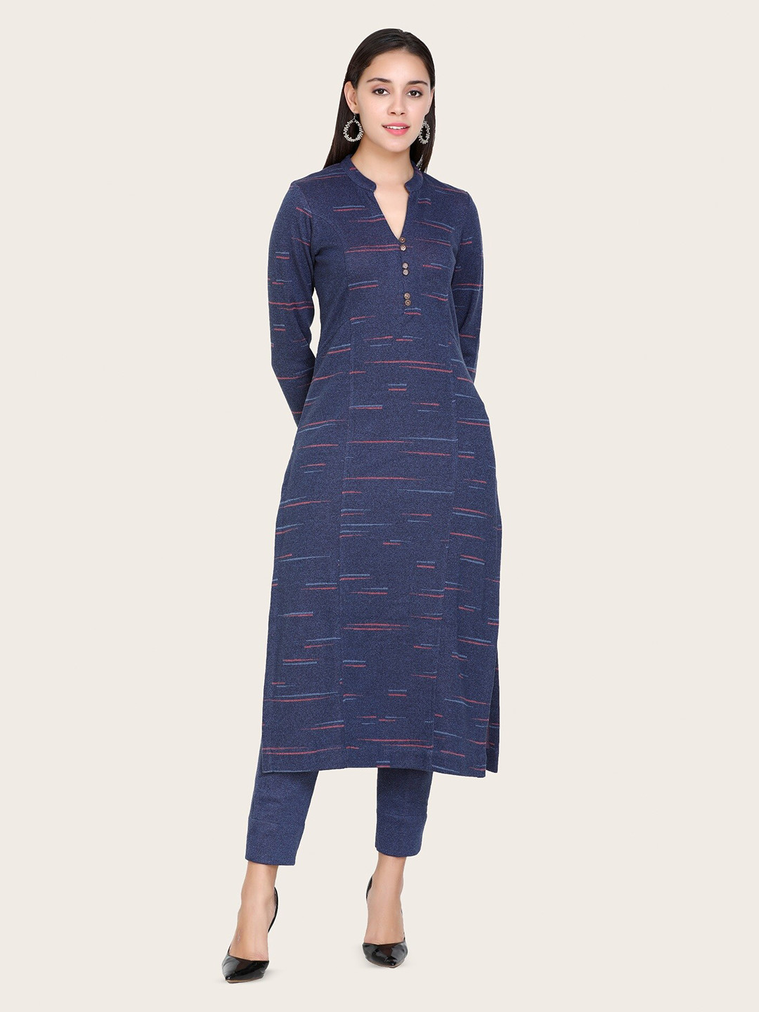 

STADO Regular Kurta with Pyjamas, Blue