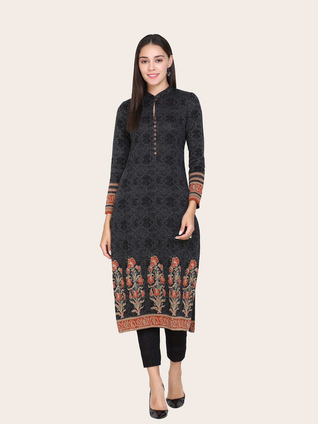 

STADO Regular Kurta with Pyjamas, Grey