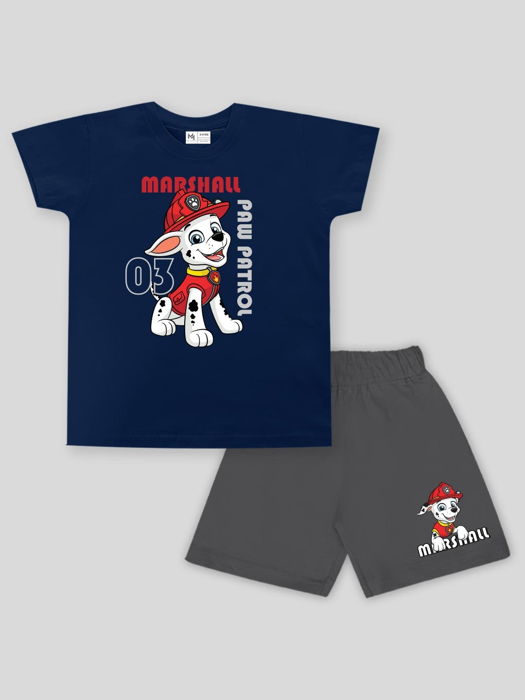

Minute Mirth Boys Paw Patrol Printed Pure Cotton T-Shirt & Shorts, Blue