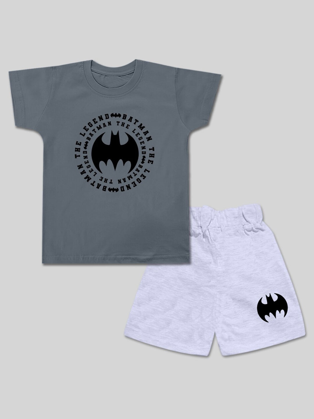 

Minute Mirth Boys Printed Pure Cotton Clothing Set, Grey