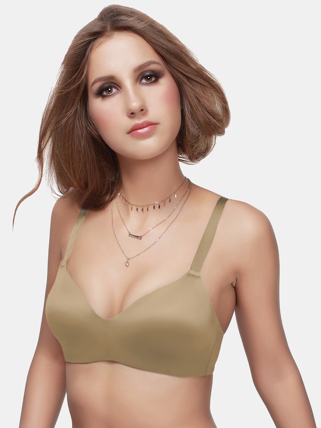 

Sonari Medium Coverage Lightly Padded T-Shirt Bra With All Day Comfort, Olive