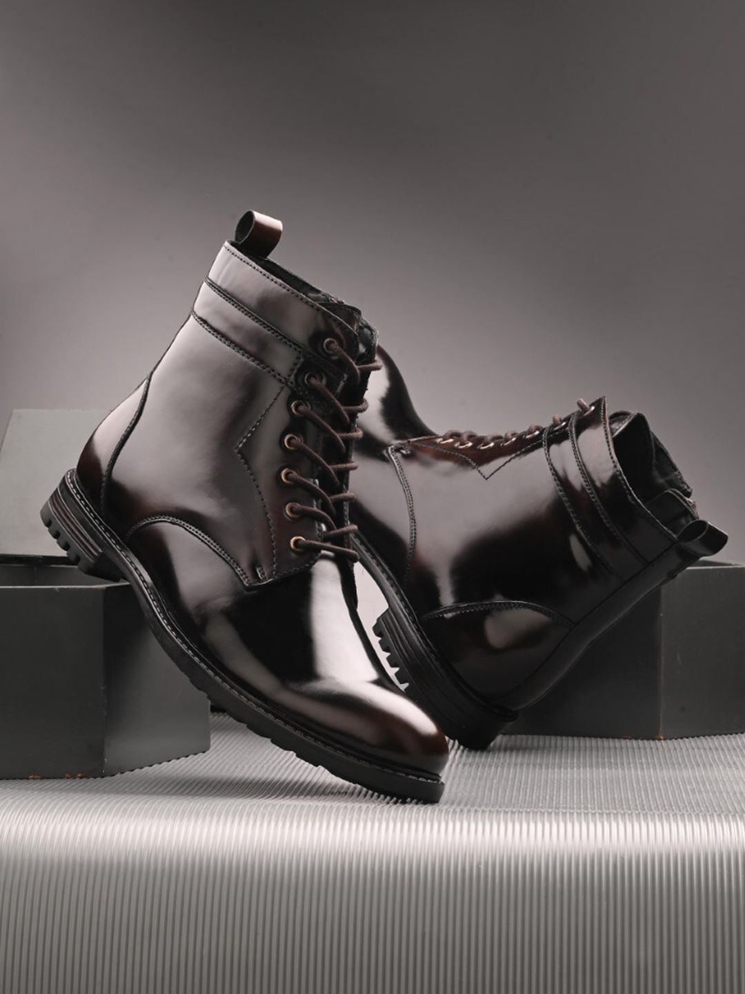

San Frissco Men High-Top Lace Up Regular Boots, Black