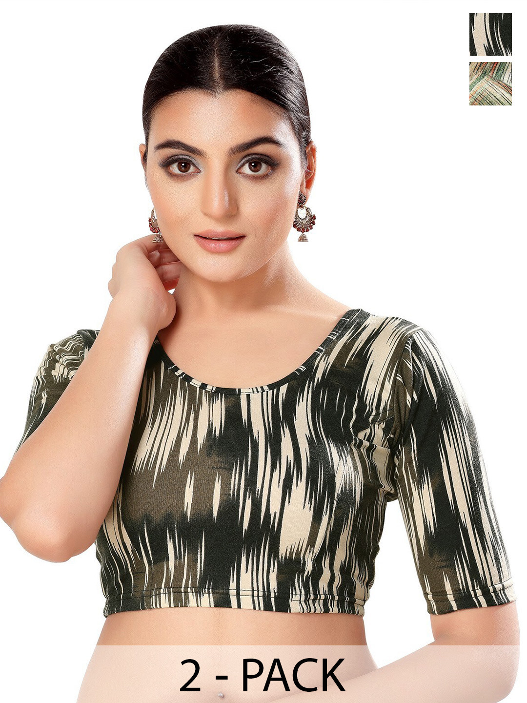 

SALWAR STUDIO Pack Of 2 Printed 11963665, Black