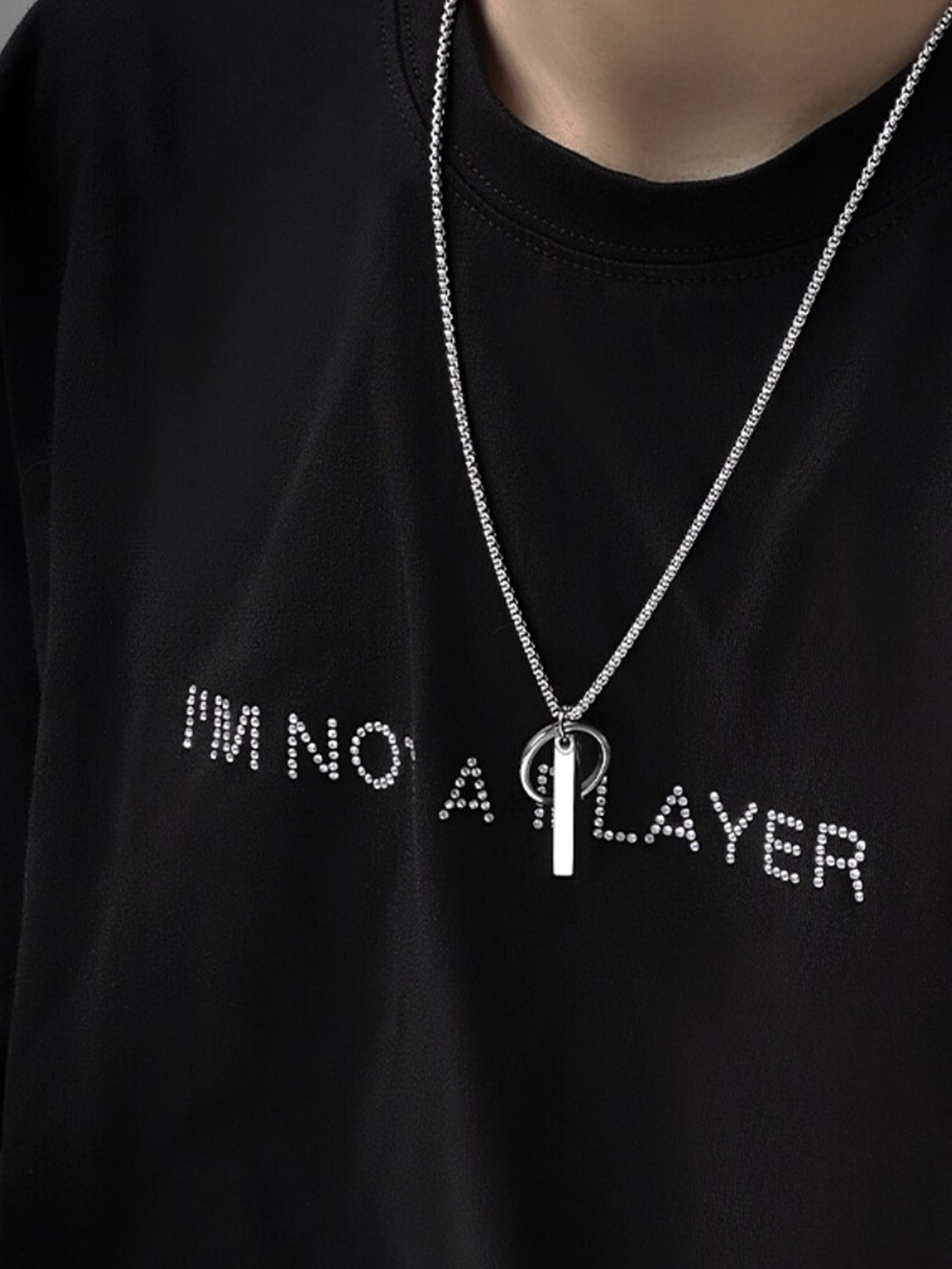 

WROGN Men Silver Plated Chain