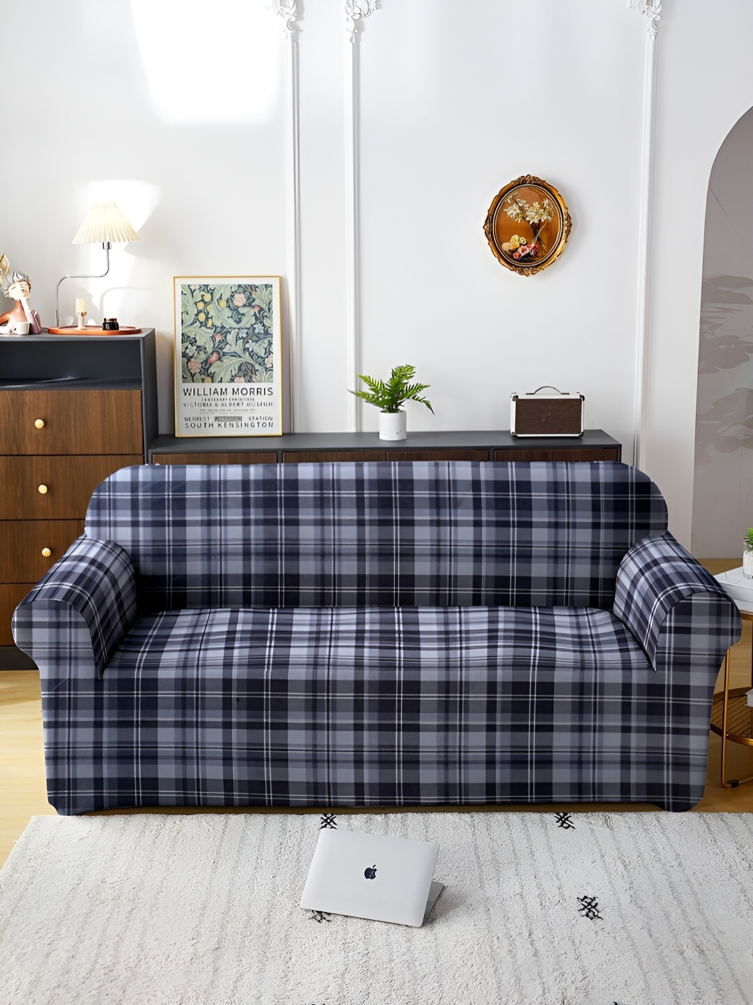 

MULTITEX Steel Printed Polyester 1 Piece Sofa Cover