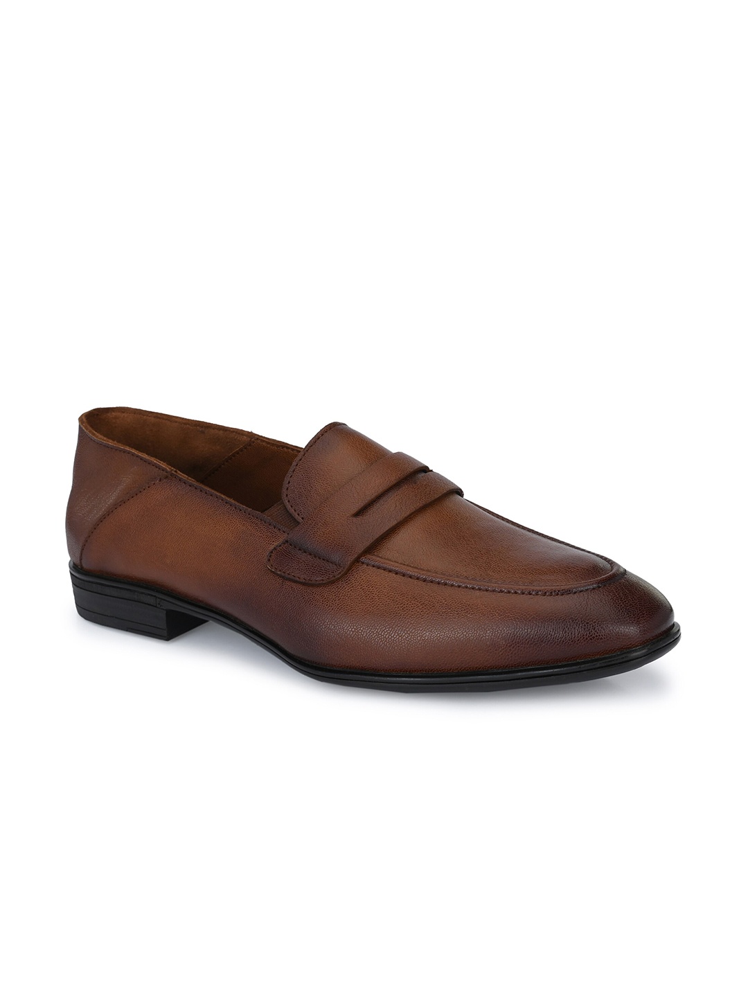 

Egoss Men Leather Formal Loafers, Tan