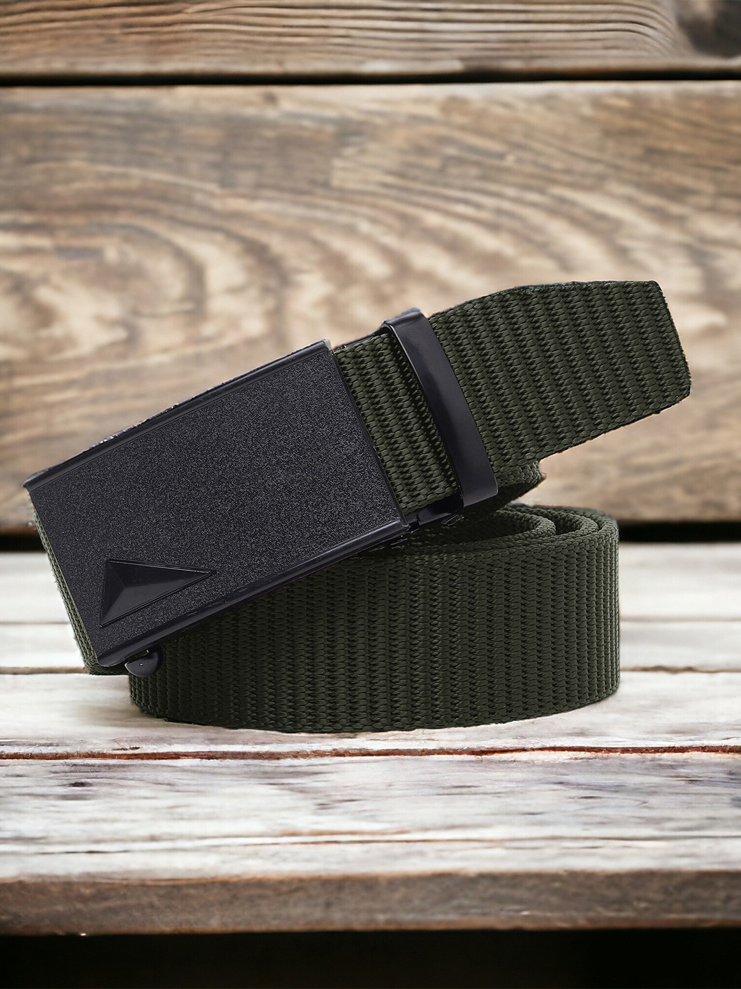 

Kastner Men Textured Canvas Belt, Green