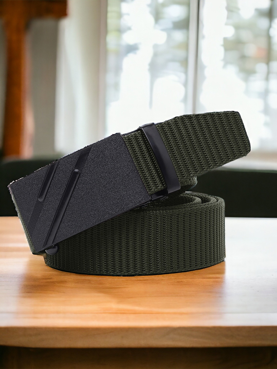 

Kastner Men Textured Canvas Belt, Green