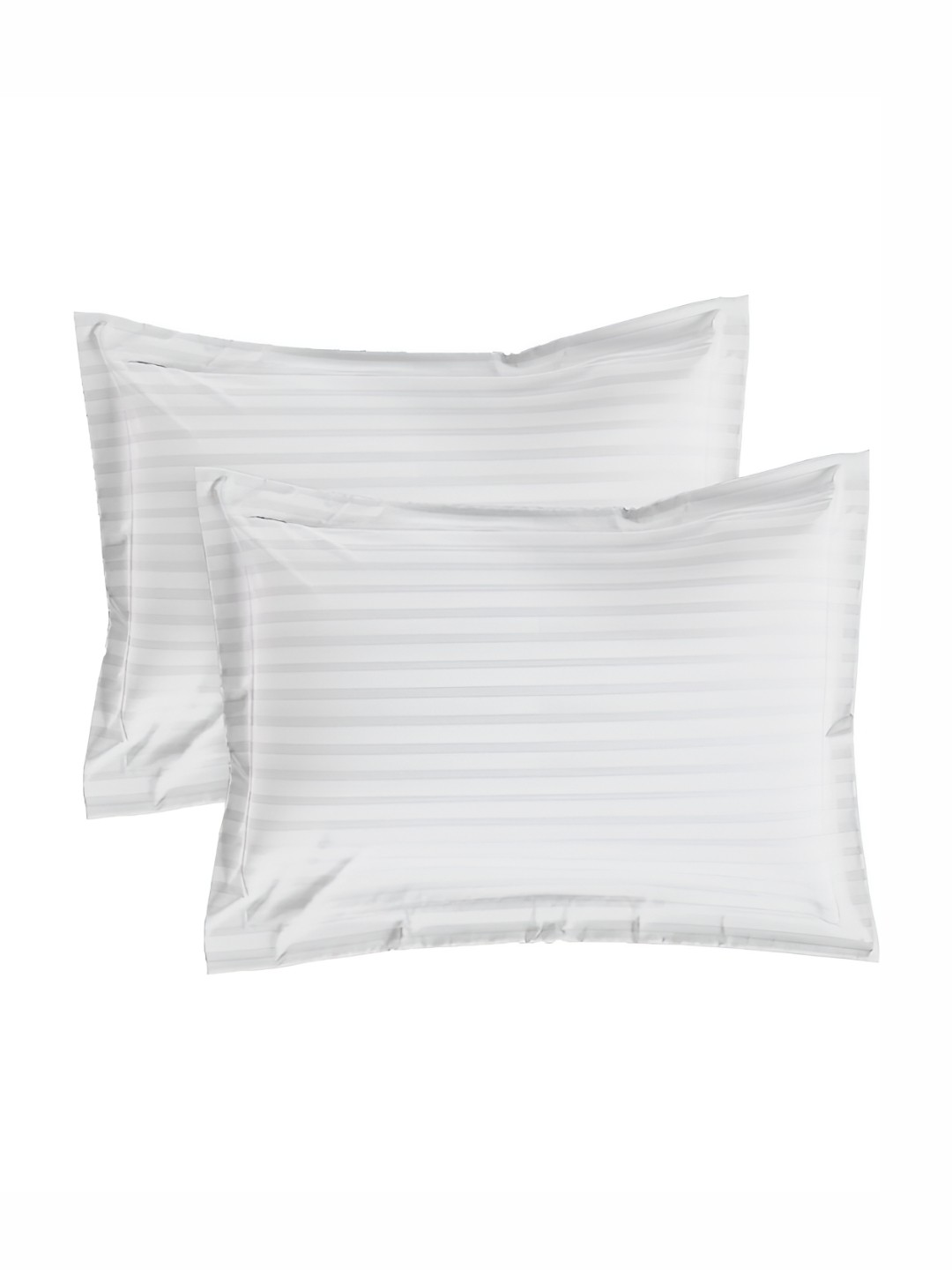

House of Owlet White 2 Pieces Striped Pure Cotton Rectangle Pillow Covers
