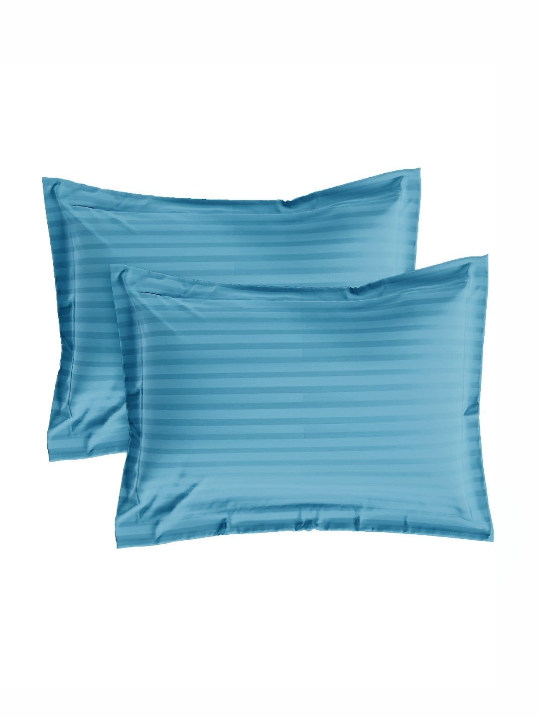 

House of Owlet Blue 2 Pieces Striped Pure Cotton Rectangle Pillow Covers