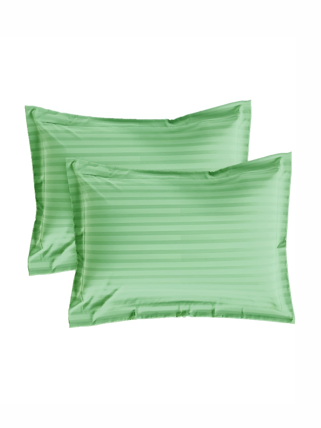 

House of Owlet Green 2 Pieces Striped Pure Cotton Rectangle Pillow Covers