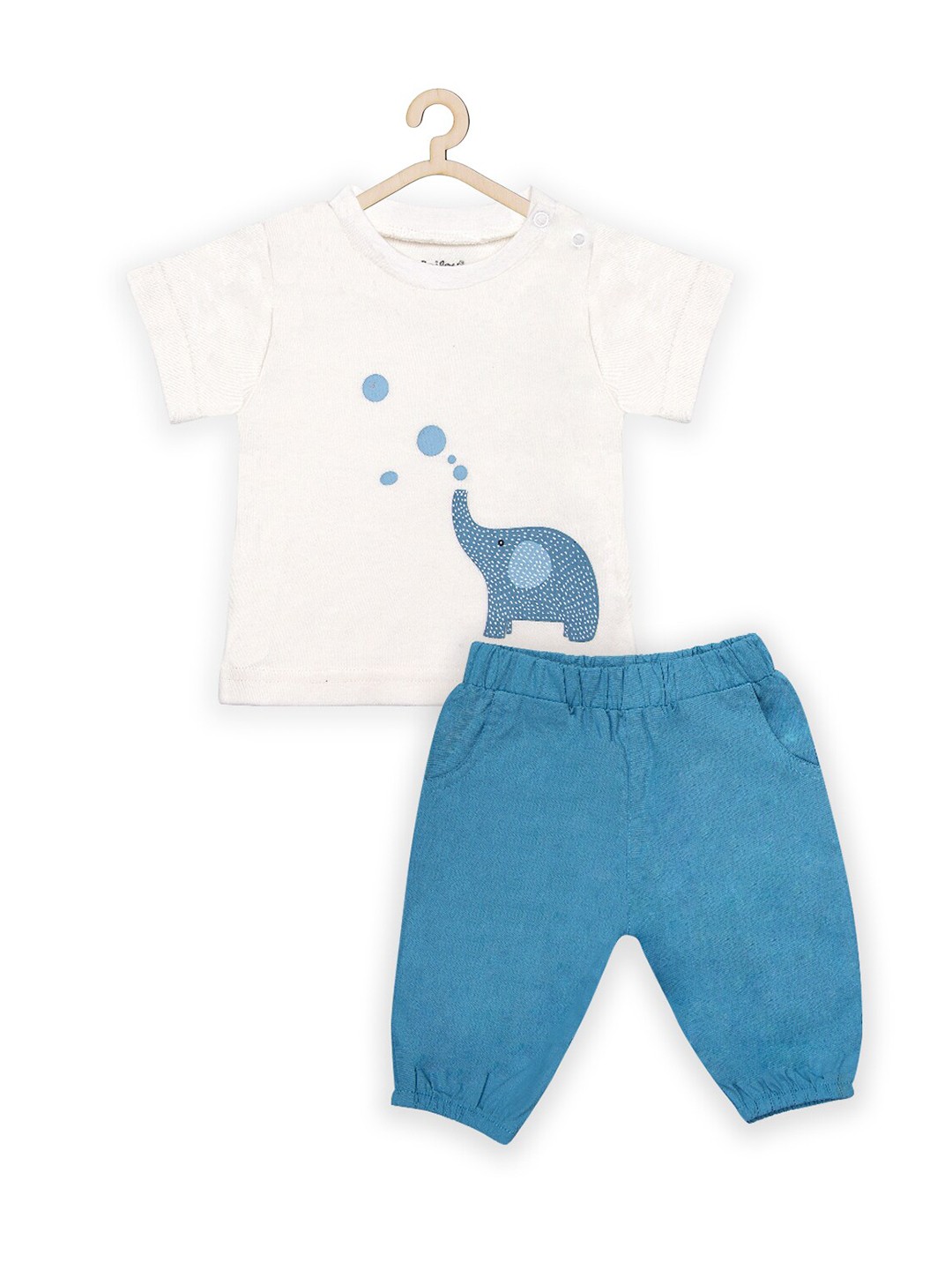 

milou Boys Printed T-shirt with Trousers, White