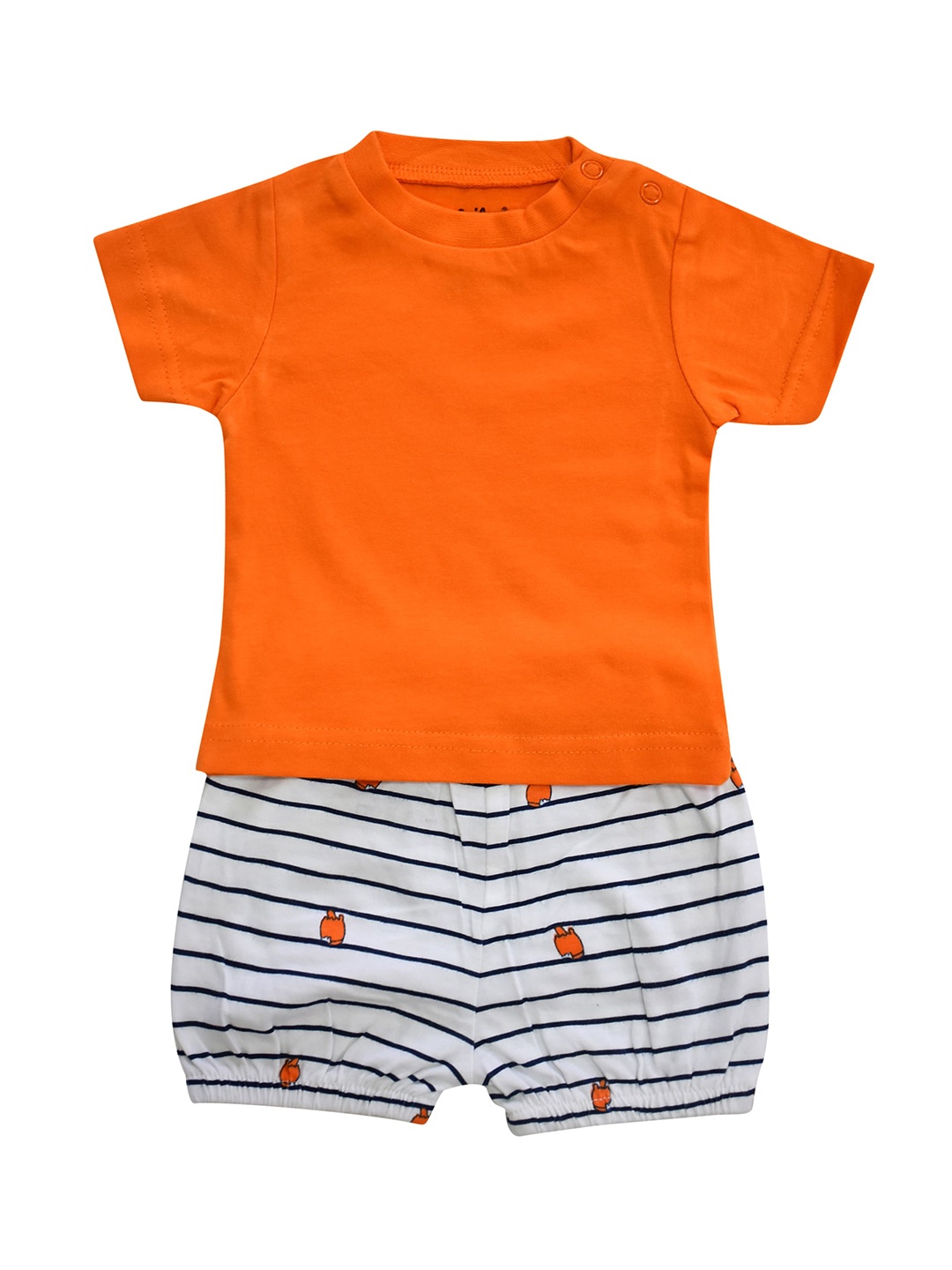 

milou Boys Round Neck T-shirt with Shorts, Orange