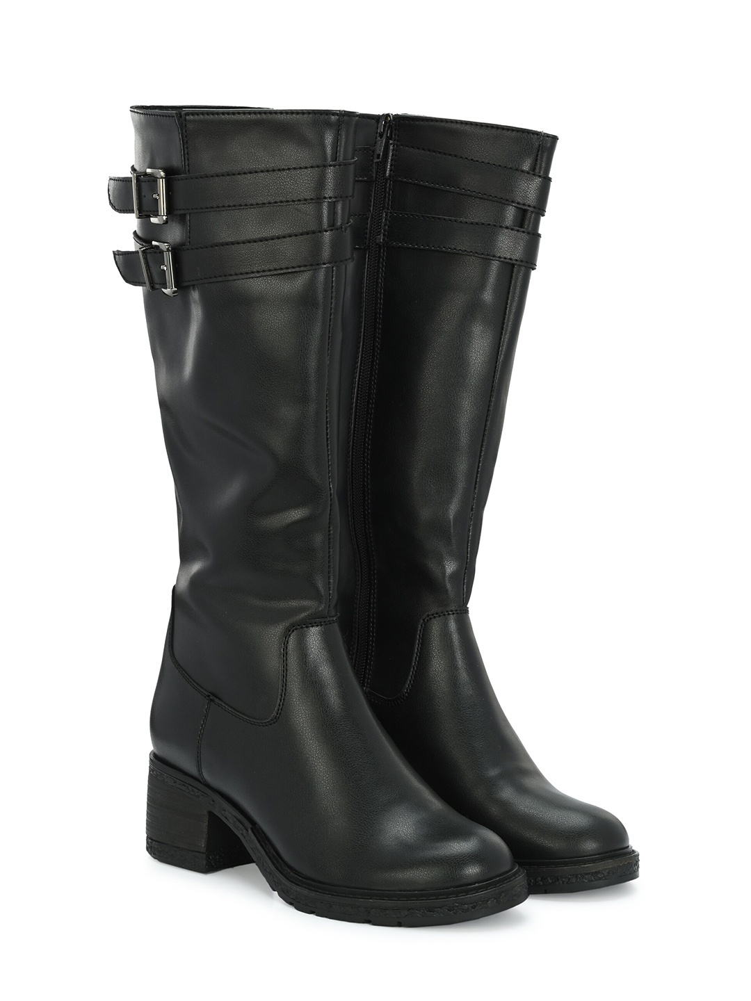

Delize Women High-top Blocked Heeled Boots, Black