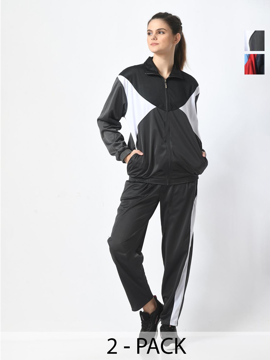 

BAESD Pack Of 2 Colourblocked Tracksuits, Navy blue