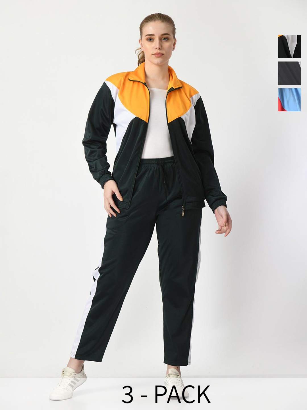 

BAESD Pack of 3 Colorblocked Tracksuits, Black