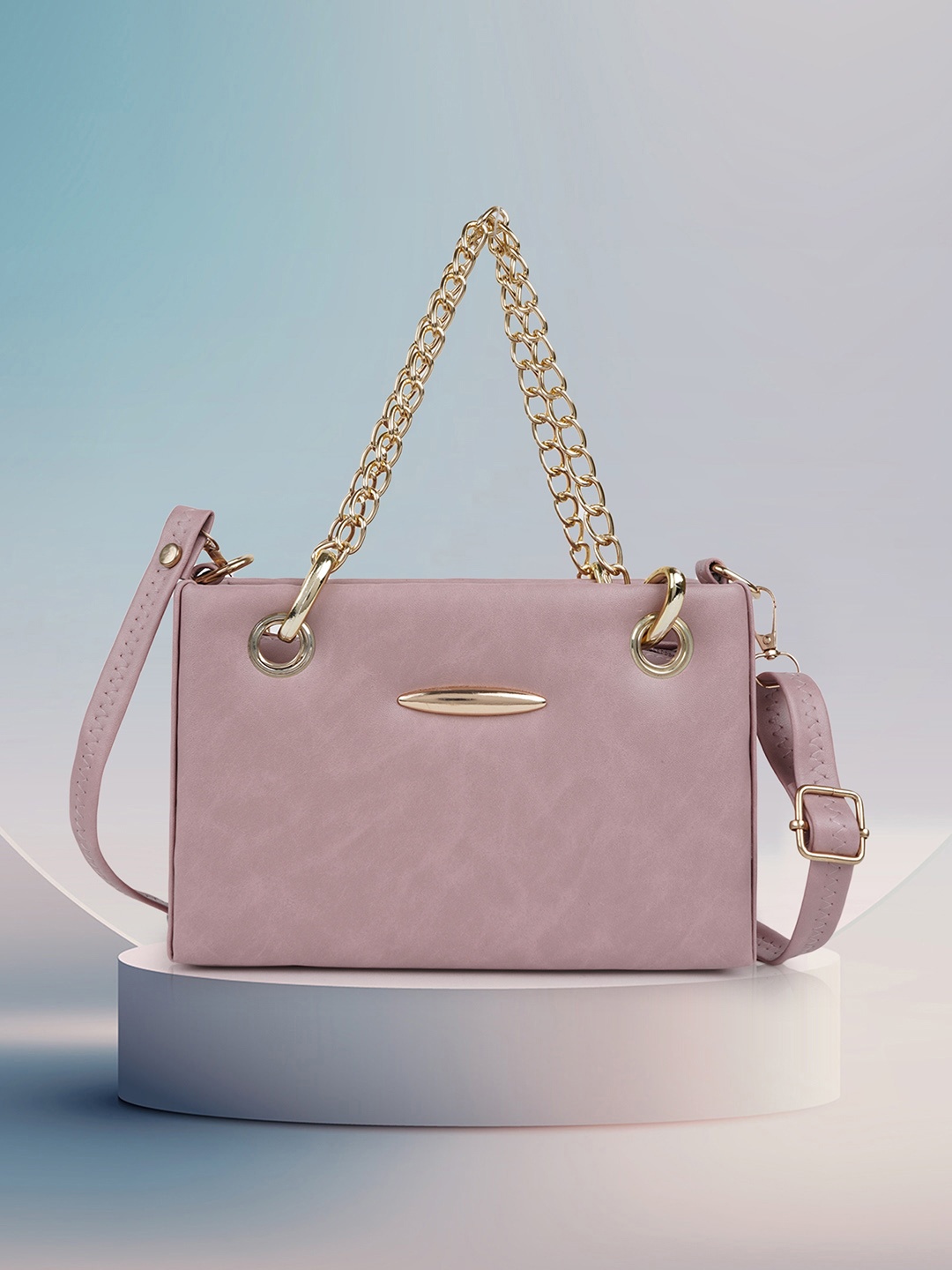 

YOYOWING Structured Oversized Sling Bag, Pink