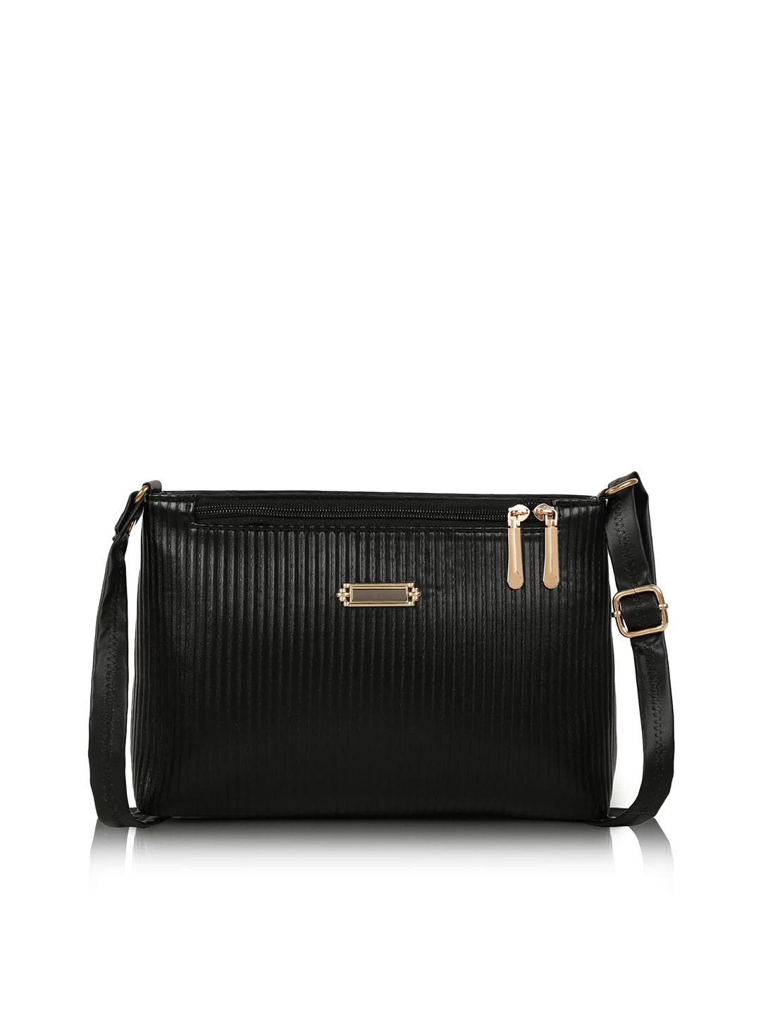 

YOYOWING Striped Sling Bag, Black