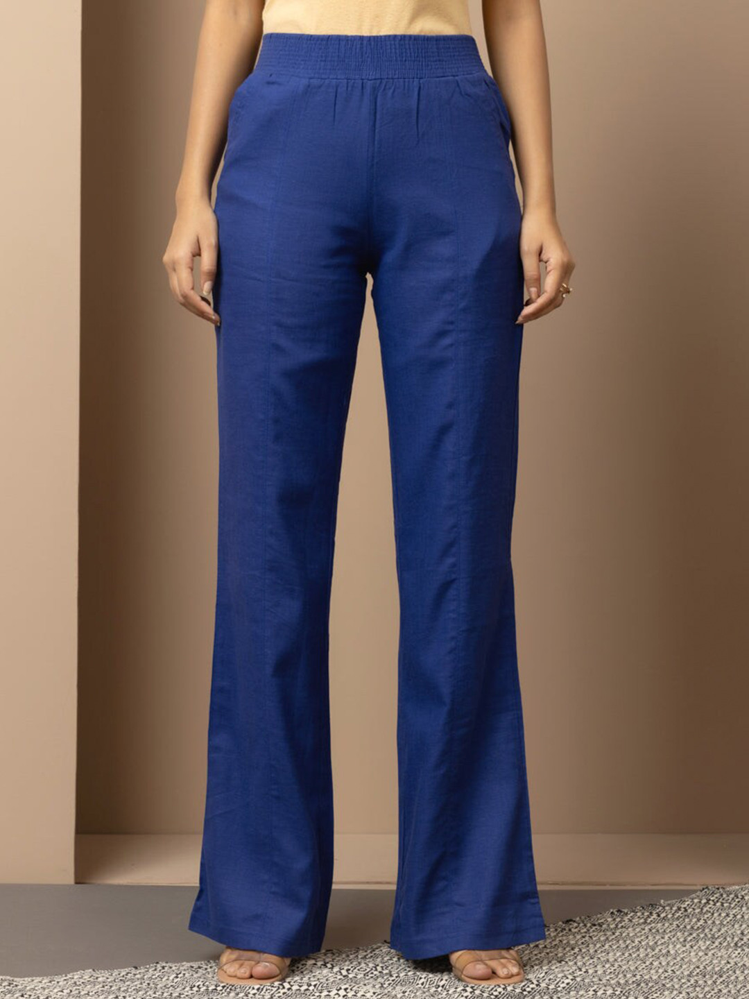 

Lakshita Women Smart High-Rise Parallel Trouser, Blue