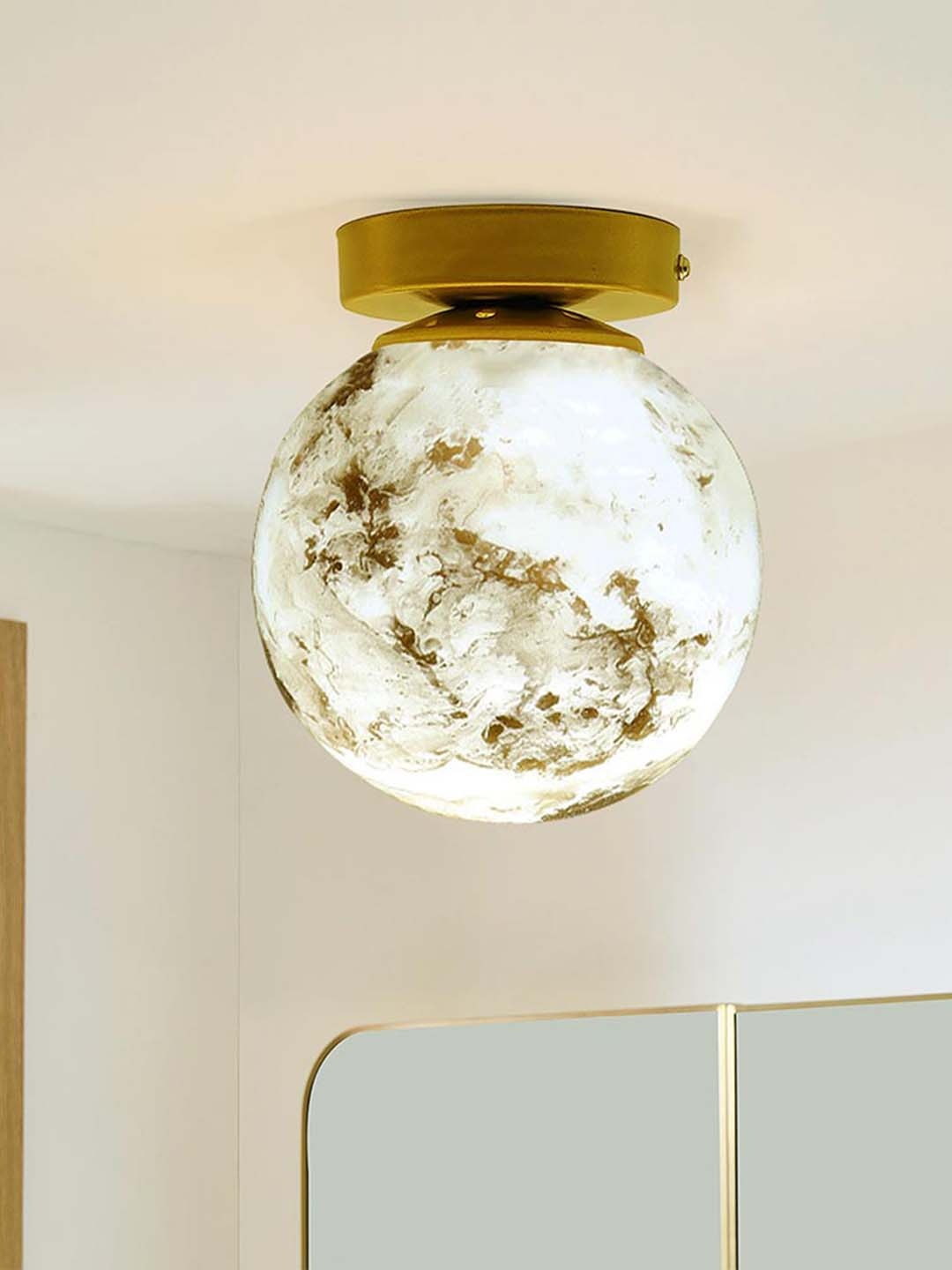 

Homesake Glass Gold Ceiling Lamps