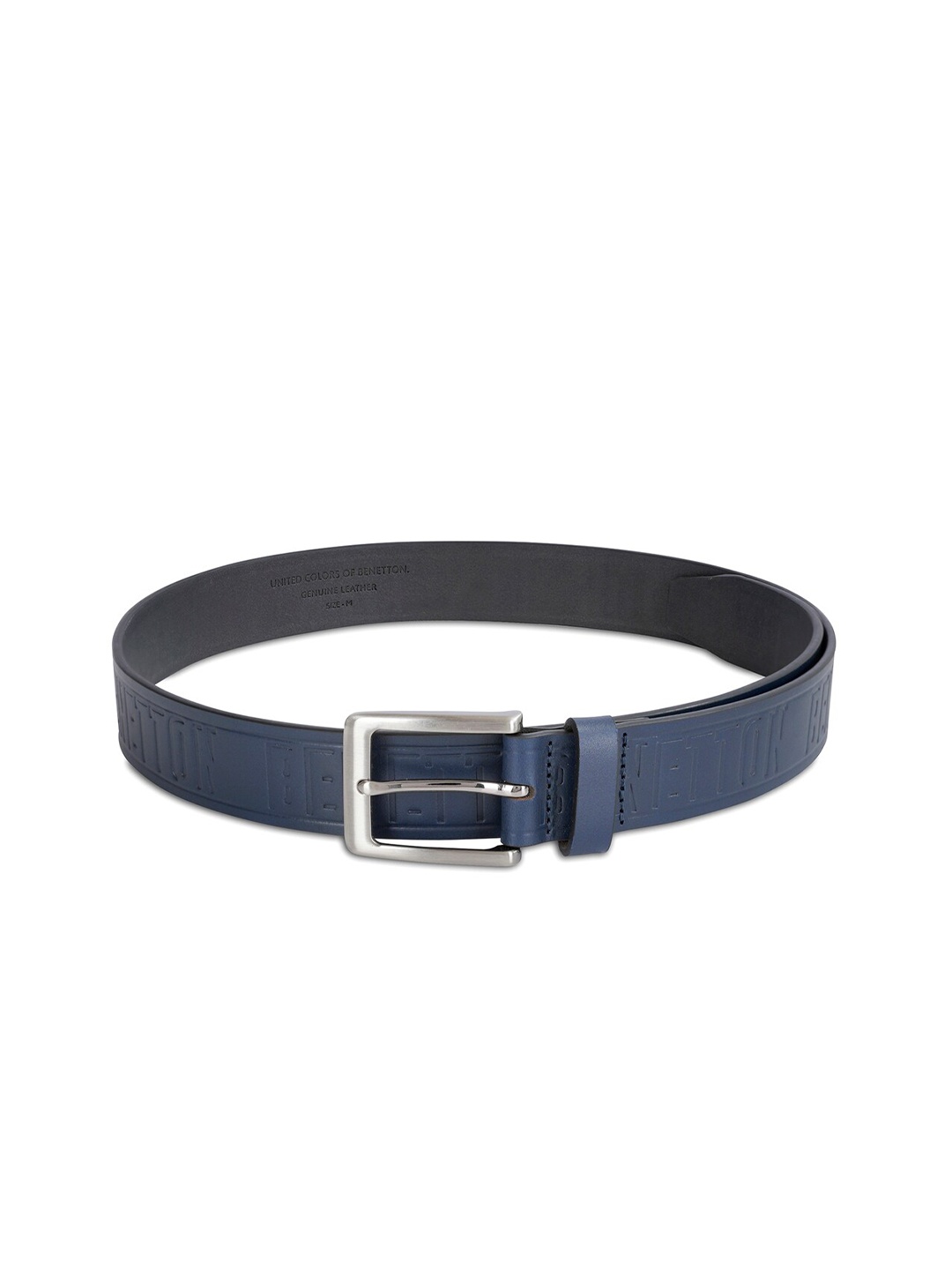 

United Colors of Benetton Men Leather Belt, Navy blue
