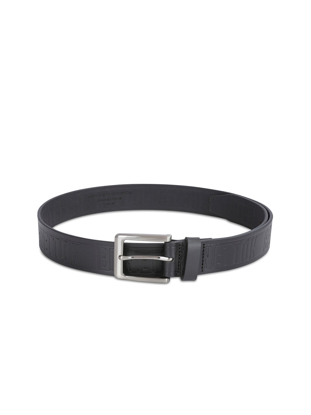 

United Colors of Benetton Men Leather Belt, Black