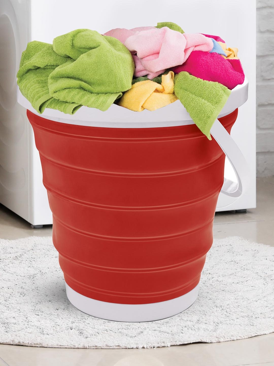 

Milton Set of 18 Maroon Collapsible Foldable Buckets 17L