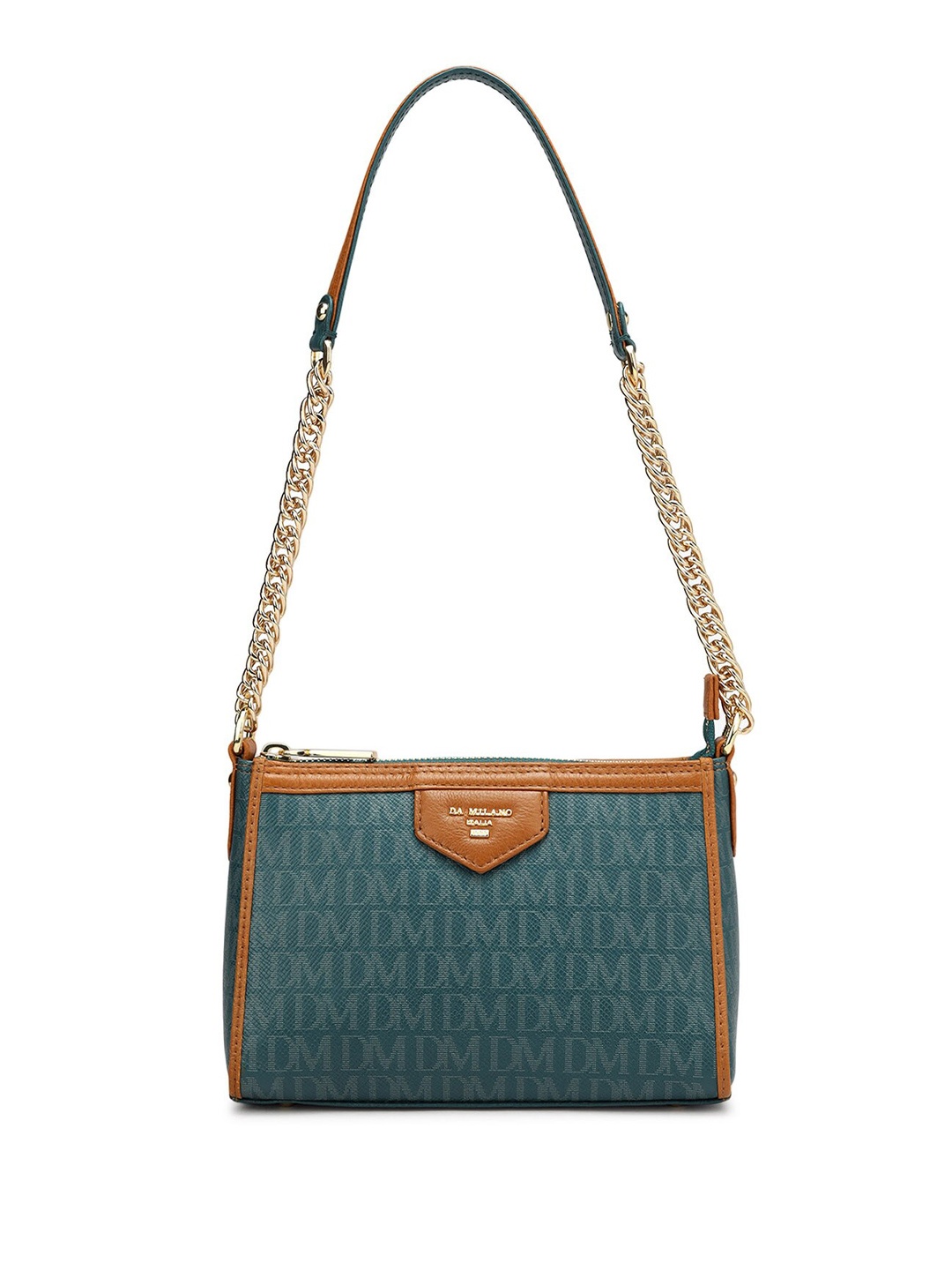 

Da Milano Typography Printed Leather Handbags, Blue