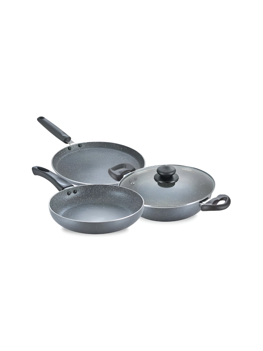 

Prestige Omega Grey 3 Pieces Aluminium Induction Base Non-Stick Cookware