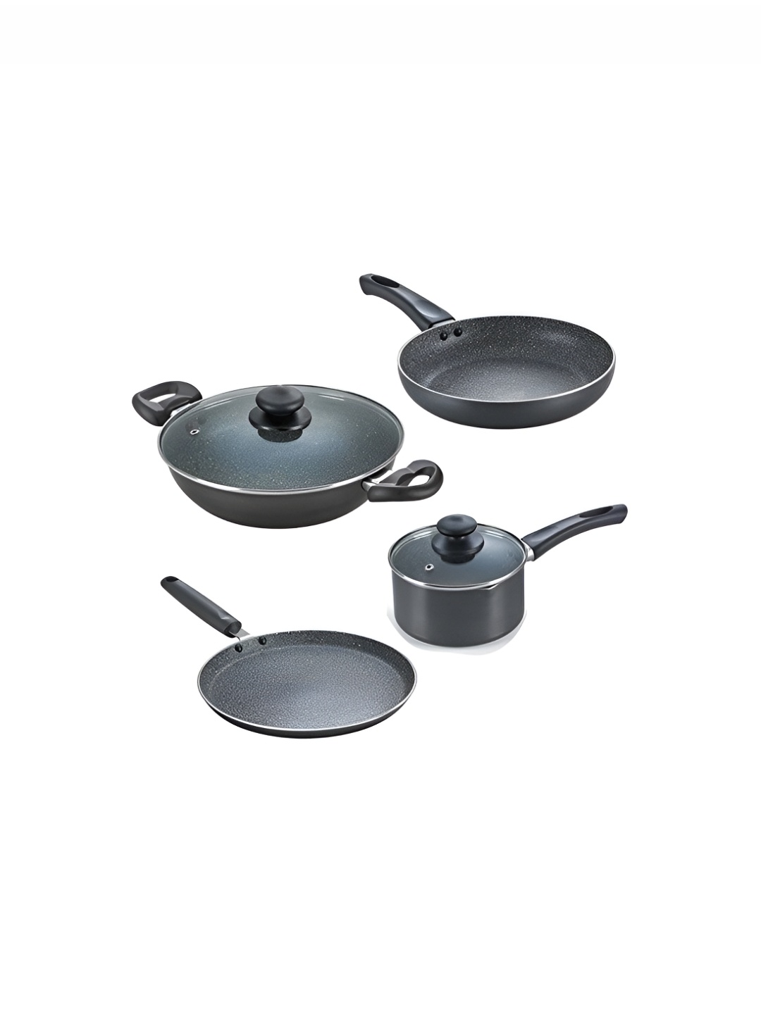 

Prestige Black 4 Pieces Aluminium Induction Base Cookware