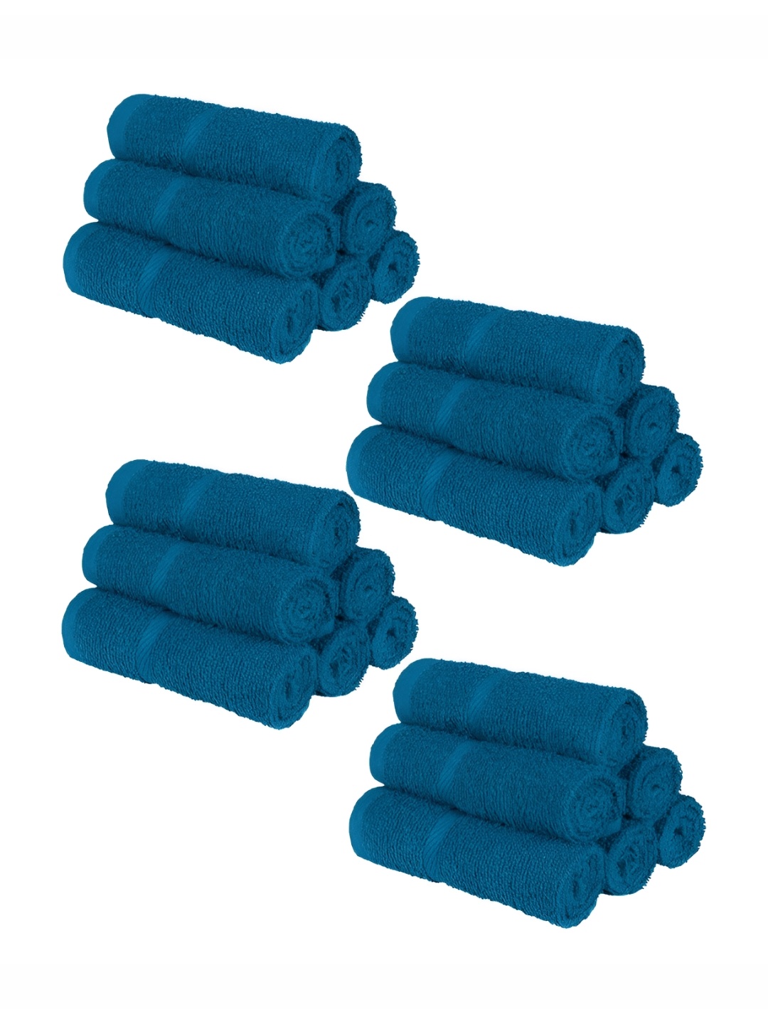 

Bedspun Blue 24 Pieces Super Soft & Light Weight 350 GSM Terry Cotton Face Towels